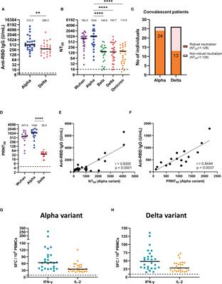 Humoral, Cellular and Cytokine Immune Responses Against SARS-CoV-2 Variants in COVID-19 Convalescent and Confirmed Patients With Different Disease Severities